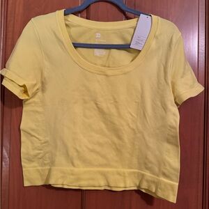 NWT All in Motion Yellow Short Sleeve Top